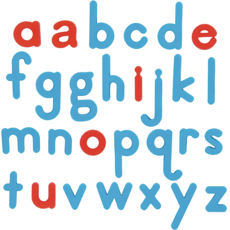 Really Good Stuff Color-Coded Magnetic Letters - 80 Lowercase Letters (Red Vowels, Blue Consonants) - Image 1